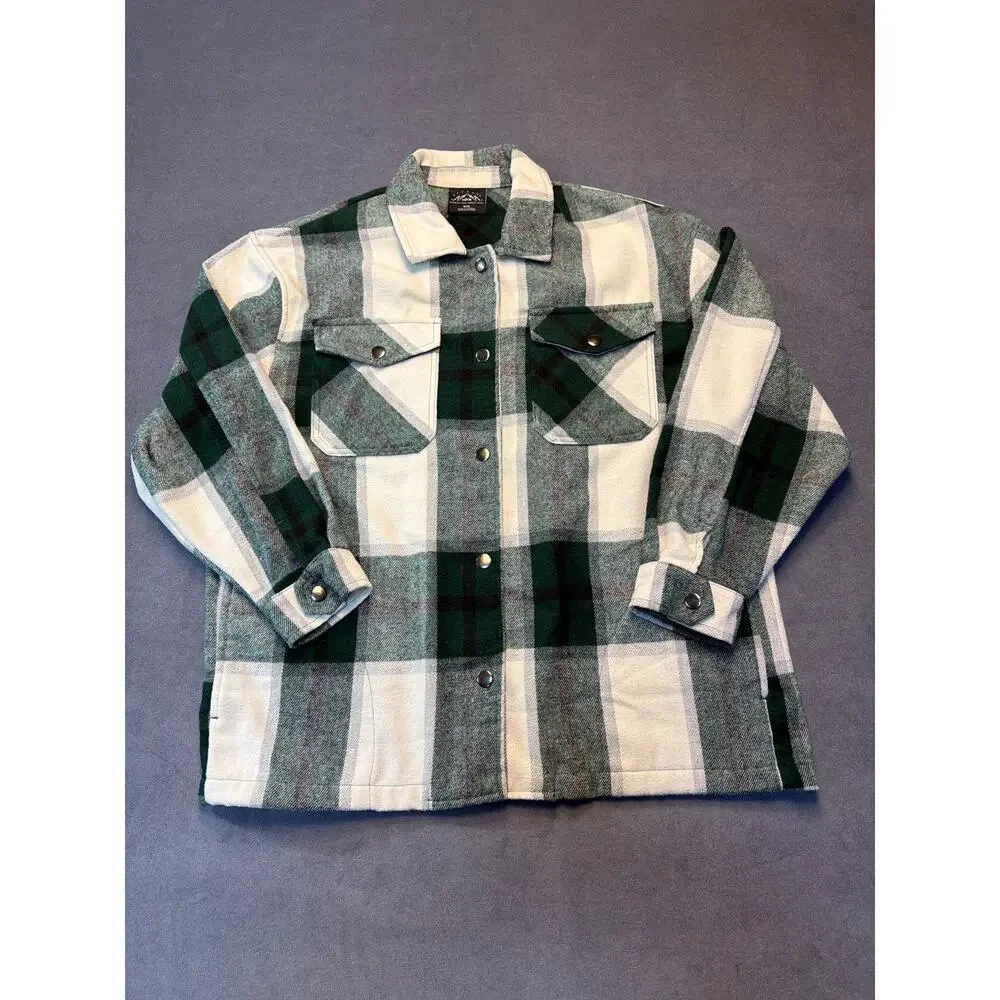 HFX Women's Button Down Front Pocket Shirt Jacket Green Size Med - Picture 1 of 8